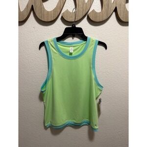 Club Social Green tank top Size M
